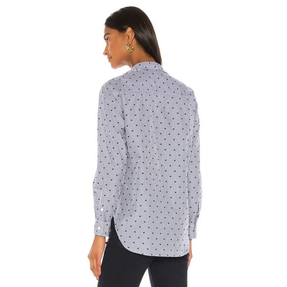 Frank & Eileen Frank Button Down Blue Stripes Navy Hearts - Picture 3 of 11